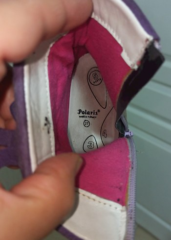 Nakışlı Püsküllü Pembe Gri Kız Botu - Görsel 4