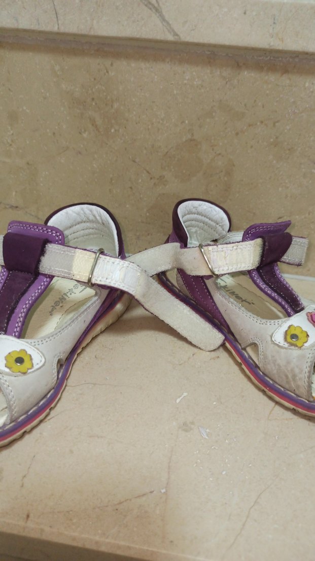 Kız Çocuk İlk Adım Ayakkabısı Mor Velcro - Görsel 3