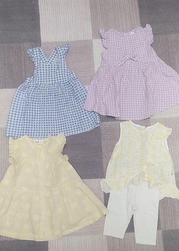 Kız Çocuk Pastel Renkli Pamuklu Elbiseler