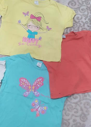 LC Waikiki Renkli Baskılı Kız Çocuk Tişörtleri