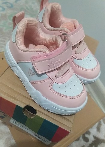 Kız Çocuk Pembe Cırt Cırtlı Spor Ayakkabı - Görsel 4