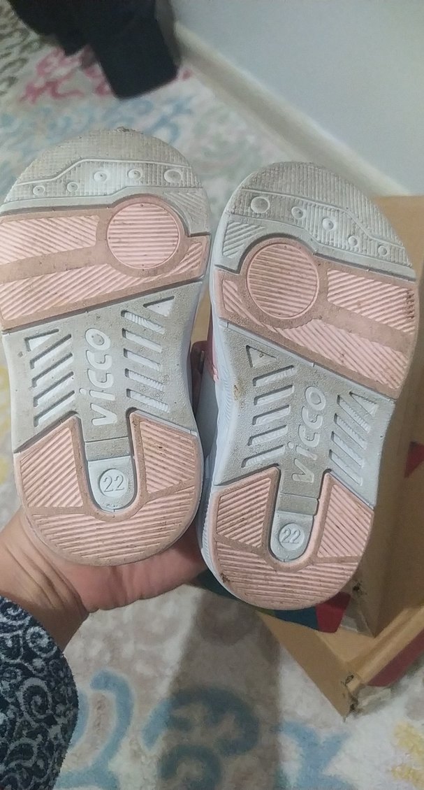 Kız Çocuk Pembe Cırt Cırtlı Spor Ayakkabı - Görsel 5