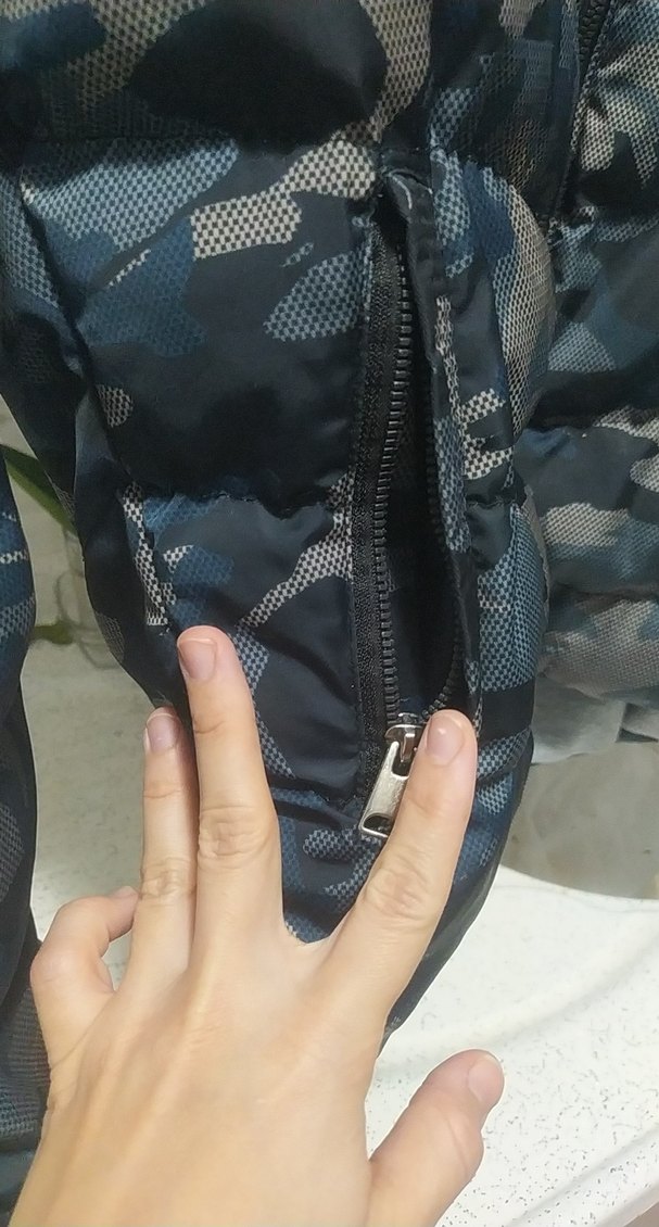 Gri Kamuflajlı Düğmeli Erkek Mont - Görsel 4