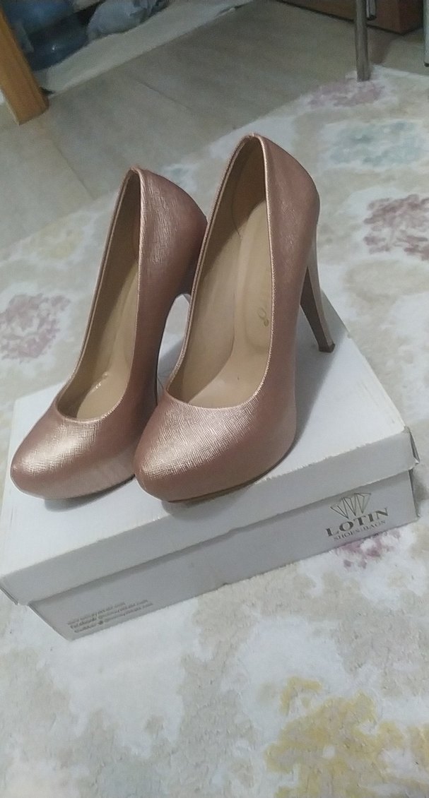 rose Parlak gizli platform Topuklu Kadın Ayakkabı - Görsel 2