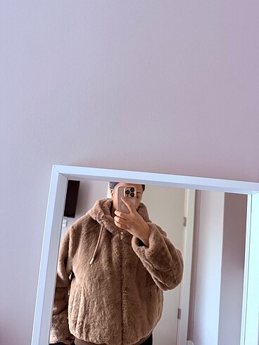 Zara Suni Kürk Kapşonlu ZARA ceket
