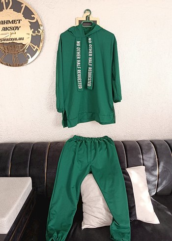Yeşil Kadın Salaş Eşofman Takımı - Görsel 2