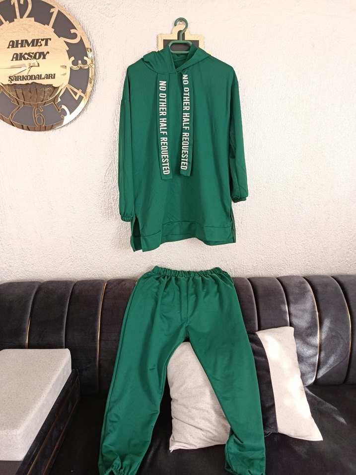 Yeşil Kadın Salaş Eşofman Takımı - Görsel 2