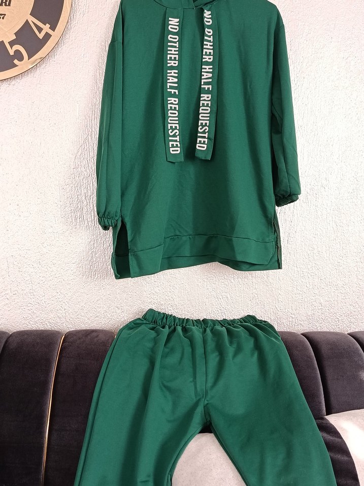 Yeşil Kadın Salaş Eşofman Takımı - Görsel 3