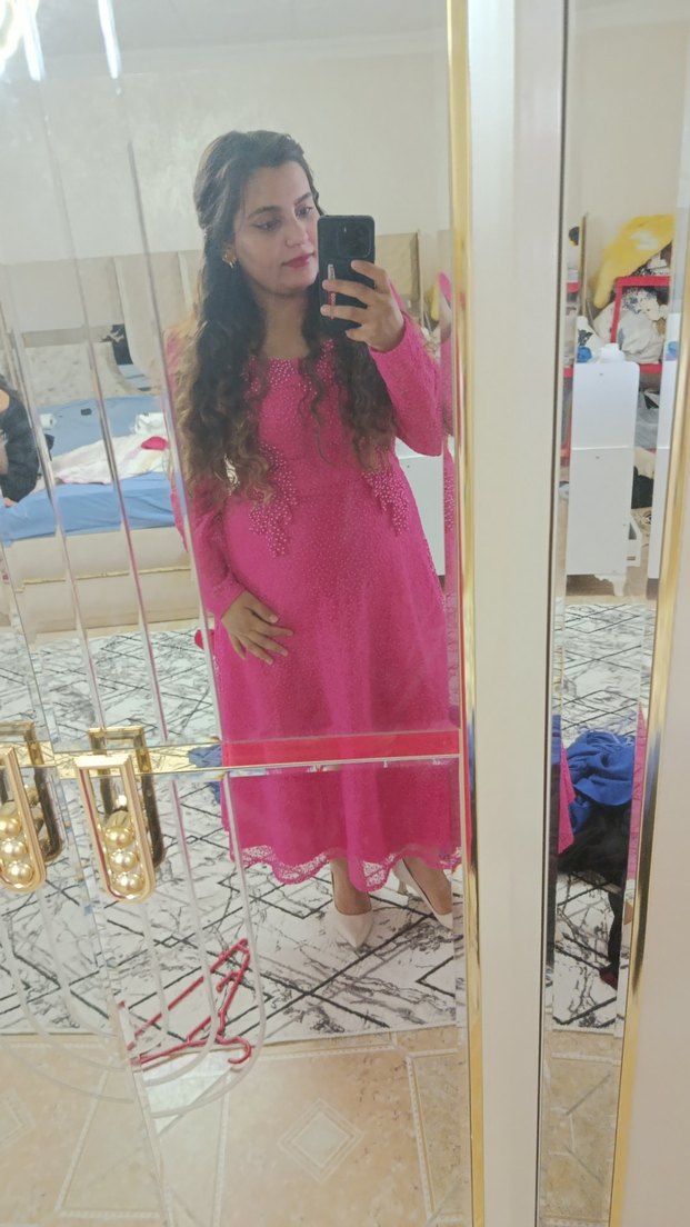 midi elbise fiyat bir adet içindir pembe 42 bej 44 beden - Görsel 2