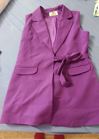 Mor Kemerli Kadın Yelek - Görsel 3