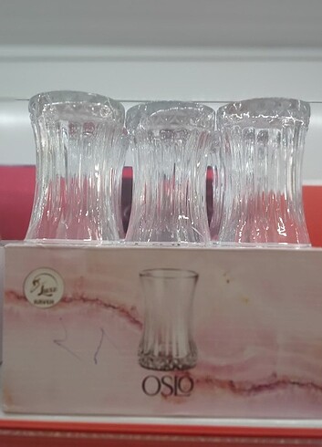 6 lı kesme cam çay bardağı 