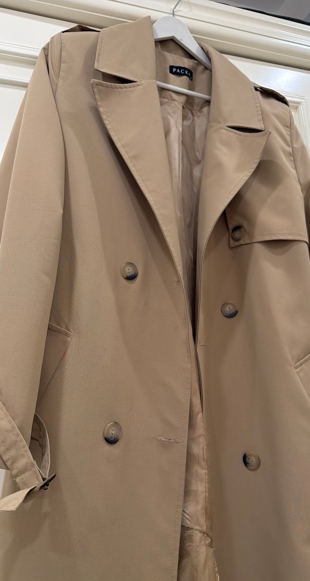 Bej Midi Kadın Trençkot - Görsel 2