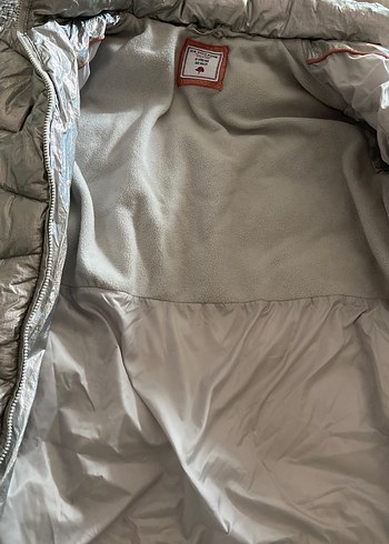 Kız Çocuk Gri Fermuarlı Şişme Mont - Görsel 9