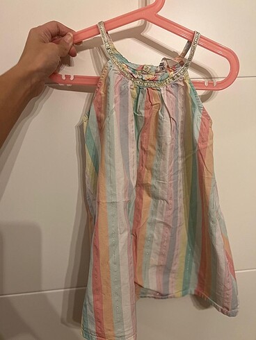 H&M pastel renkli elbise