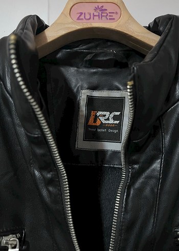 Erkek Siyah Deri Biker Ceket - Görsel 3