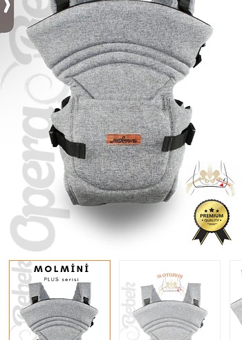 Molmini Gri Bebek Taşıyıcı - Görsel 2