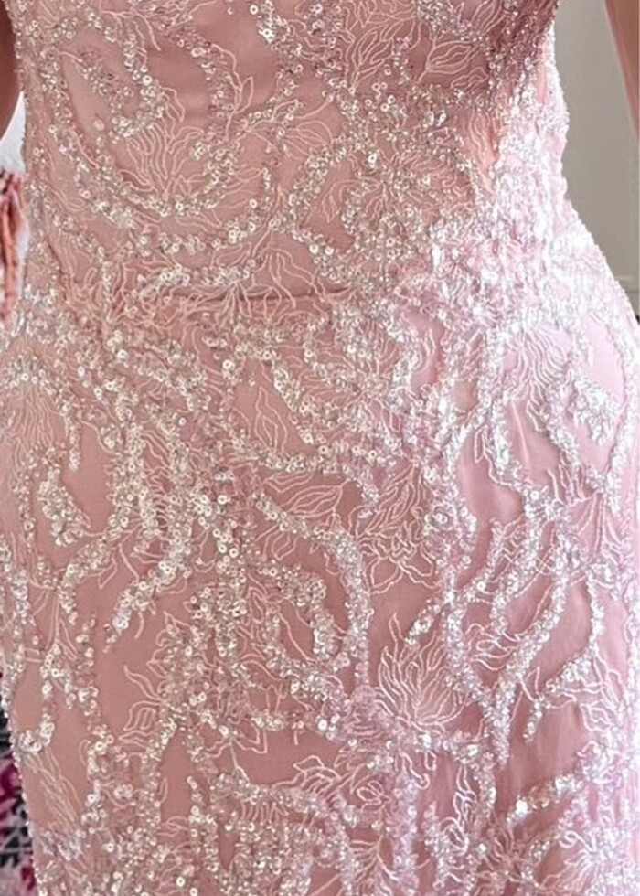 Pullu boncuklu tasarım abiye - Görsel 5