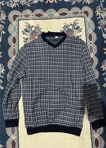 Erkek Siyah V Yaka Uzun Kollu Pijama Takımı - Görsel 2