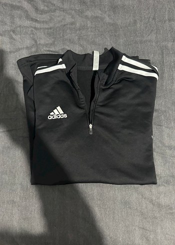 Erkek Siyah Adidas Fermuarlı eşofman takımı - Görsel 3