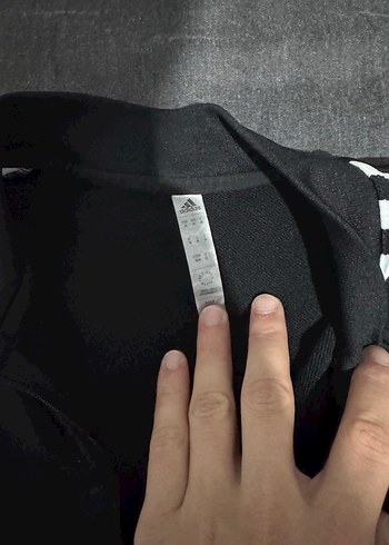 Erkek Siyah Adidas Fermuarlı eşofman takımı - Görsel 2