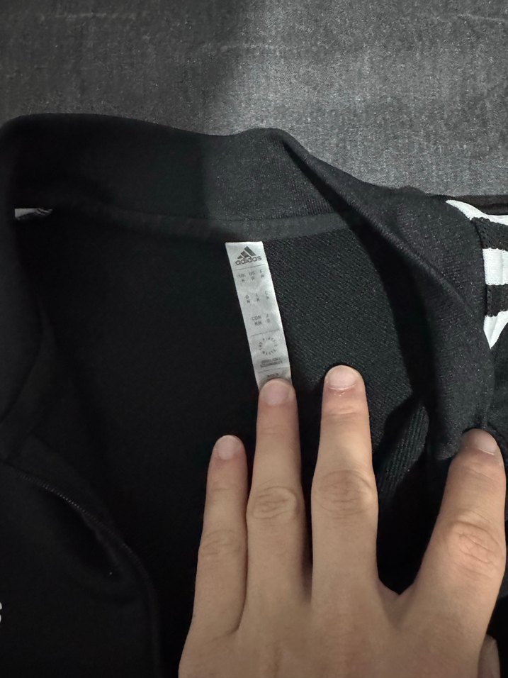 Erkek Siyah Adidas Fermuarlı eşofman takımı - Görsel 2