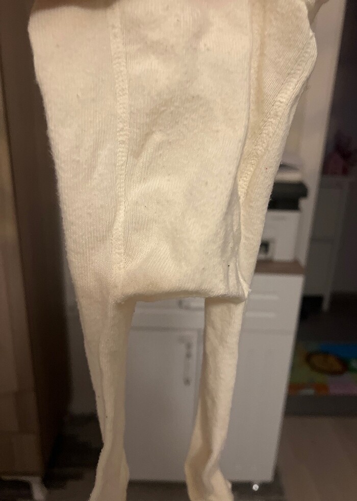 Bebek Krem Rengi Külotlu Çorap - Görsel 2