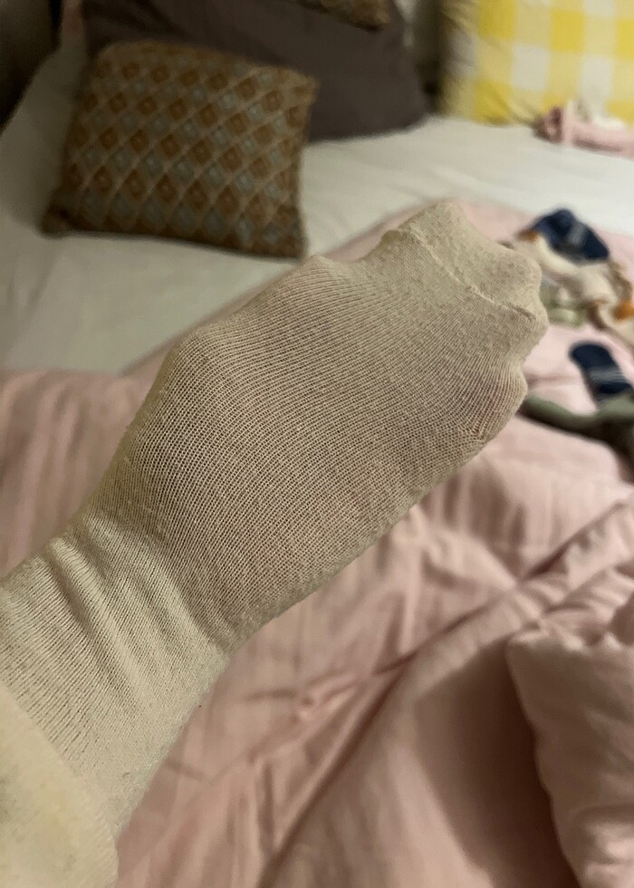 Bebek Krem Rengi Külotlu Çorap - Görsel 4