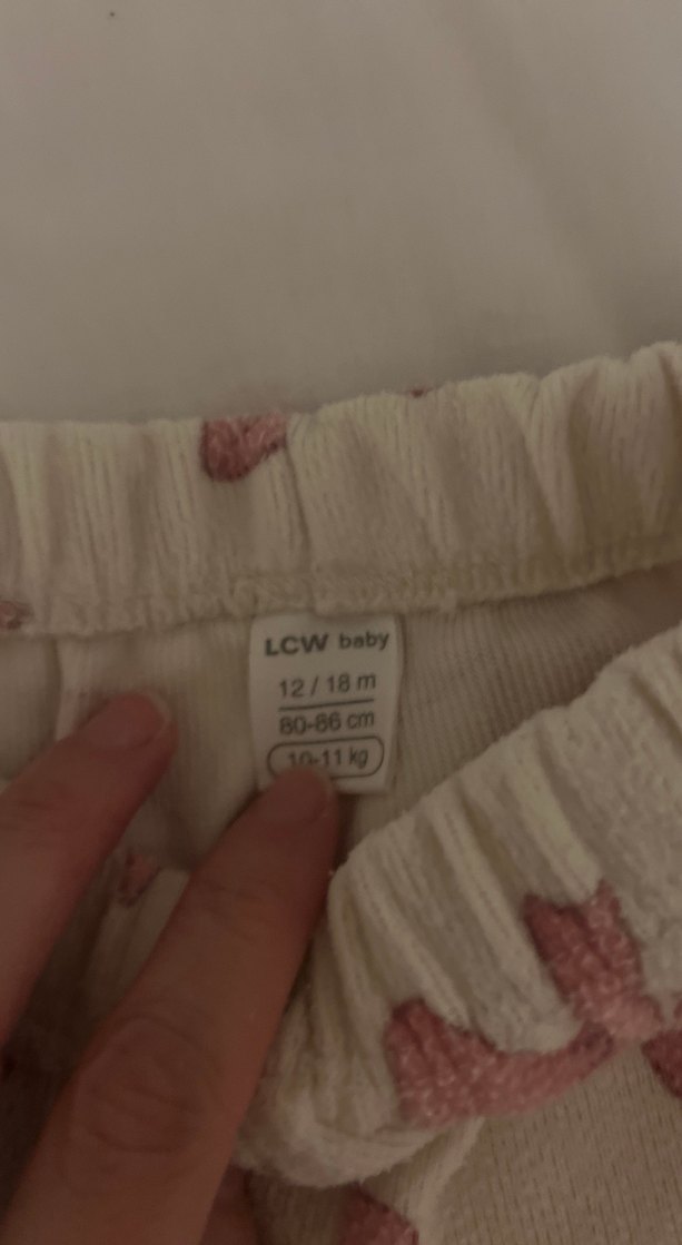 Beyaz Fiyonk Baskılı Kız Çocuk pantolon - Görsel 3