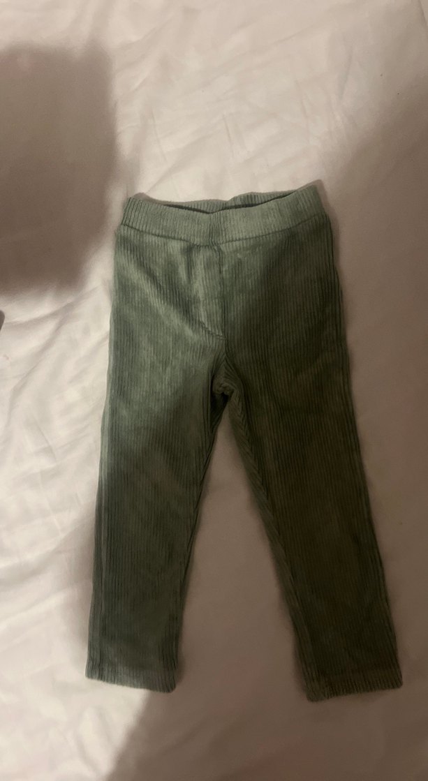 Kız Çocuk yeşil Pliseli Tayt - Görsel 5