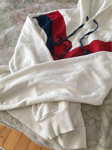 l Beden beyaz Renk Oversize Sweatshirt
