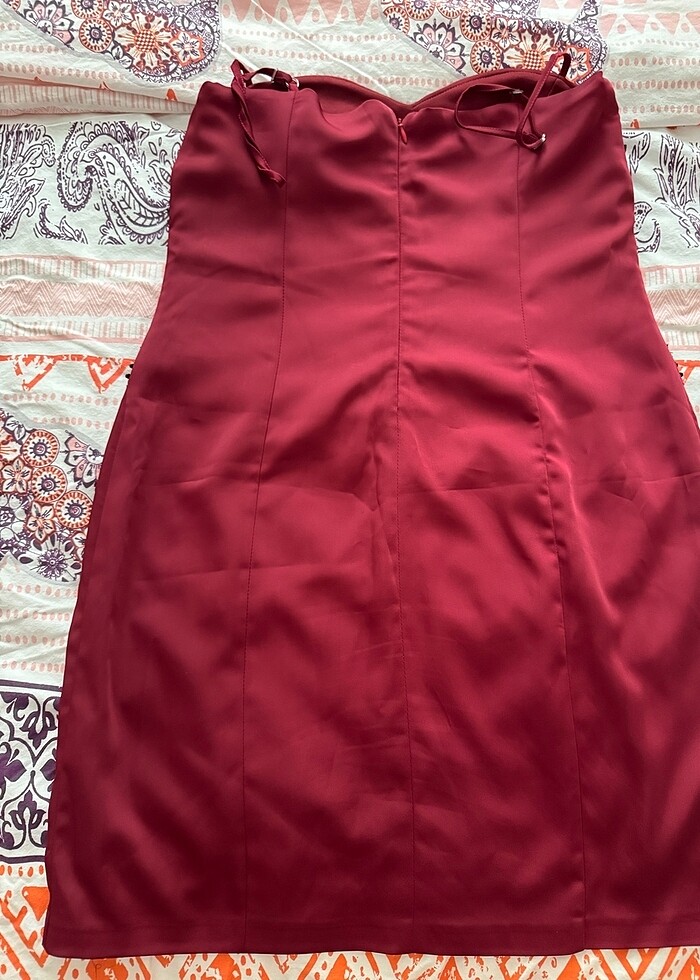 Saten gece elbisesi - Görsel 5