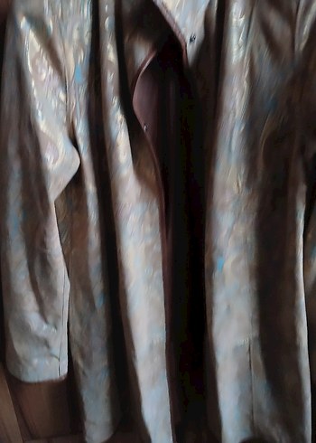 Baggio Rossini marka orta Uzunlukta Kahverengi Deri Kadın Ceket - Görsel 6