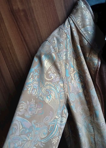 Baggio Rossini marka orta Uzunlukta Kahverengi Deri Kadın Ceket - Görsel 8