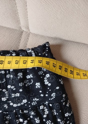 Esnek Bel Detaylı Siyah Desenli lastikli etek - Görsel 3