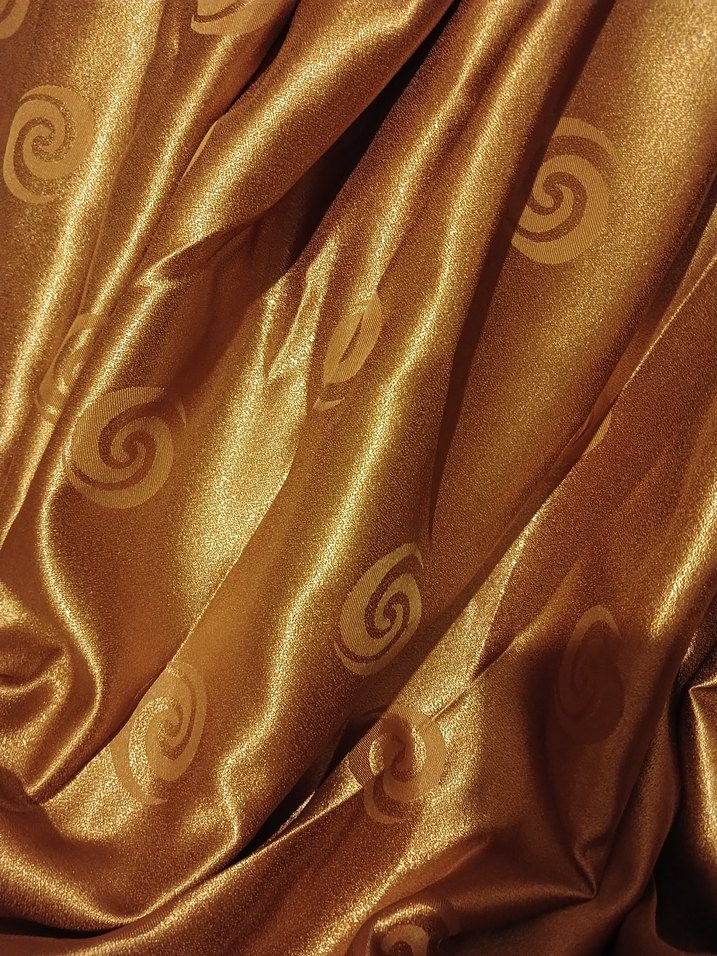 Parlak Kahverengi Düz Fon Perde iki kanat - Görsel 2