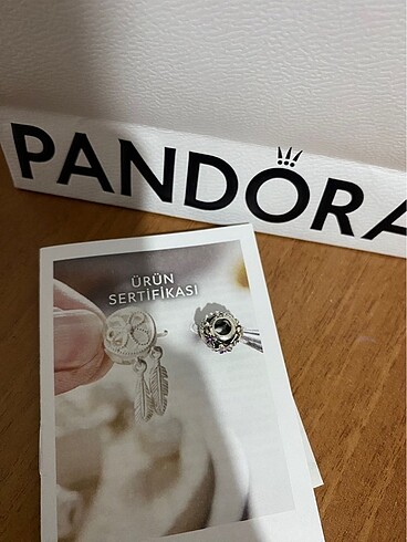 Pandora pandora orjinal kafes işi mor papatya charm