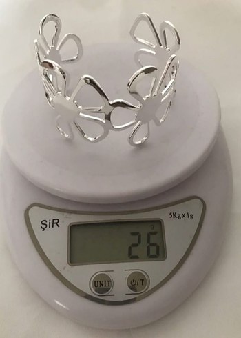  Beden beyaz Renk 925 AYAR GÜMÜŞ ÇİDÇEK MODEL BİLEZİK