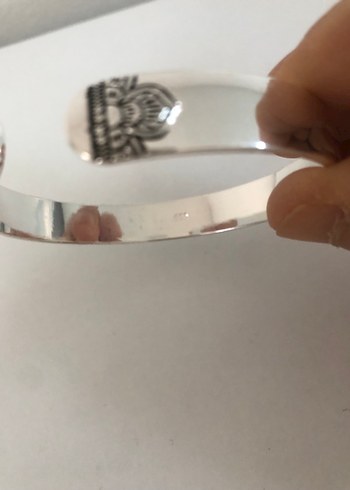 Beden beyaz Renk 925 AYAR GÜMÜŞ VİNTAGE BİLEZİK