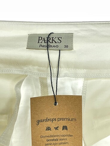 38 Beden beyaz Renk Park Bravo Kumaş Pantolon %70 İndirimli.