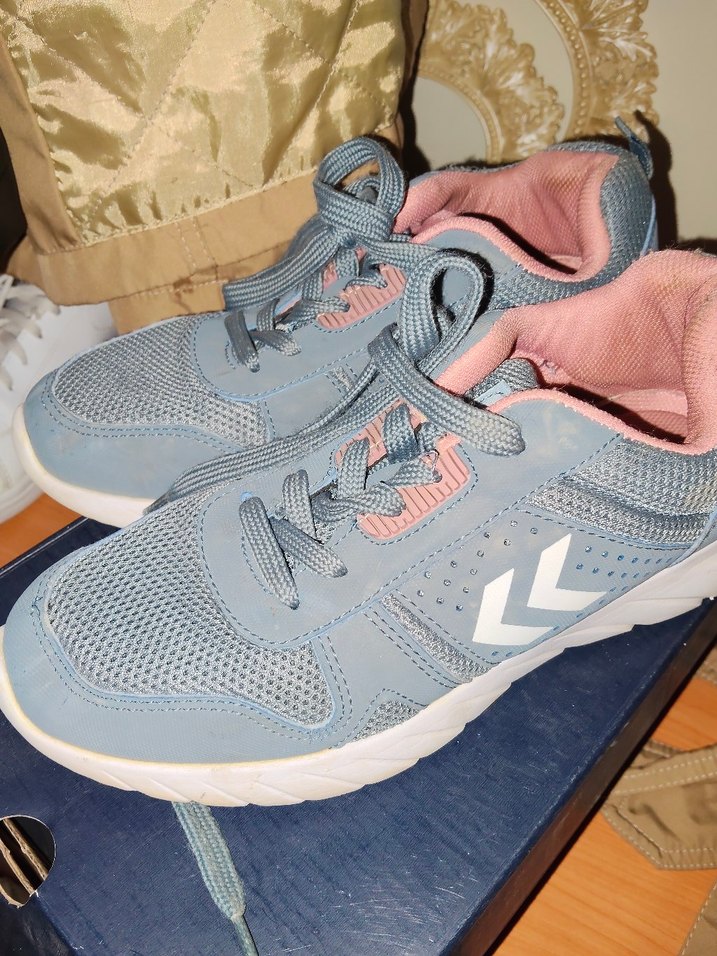 Gri Kadın Spor Ayakkabı Velcro Detaylı - Görsel 3