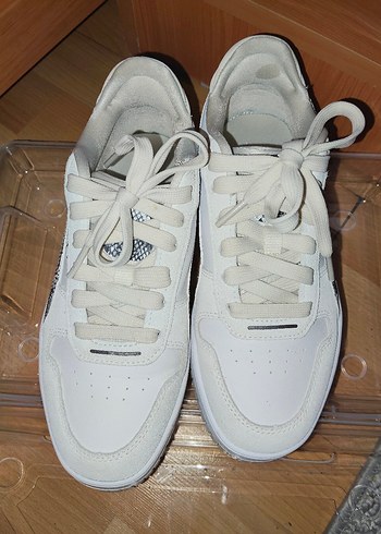 Kadın Beyaz Yılan Desenli Platform Spor Ayakkabı orjina ürün - Görsel 4