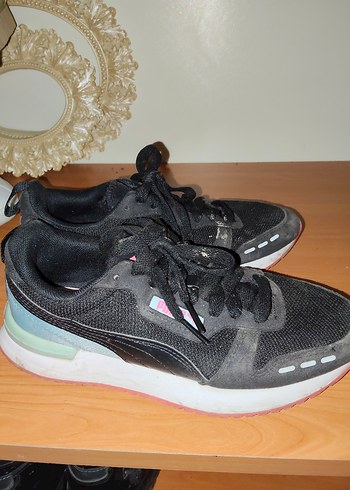 Gri Kadın Spor Ayakkabısı Velcro Detaylı - Görsel 2