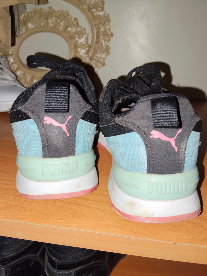 Gri Kadın Spor Ayakkabısı Velcro Detaylı - Görsel 4