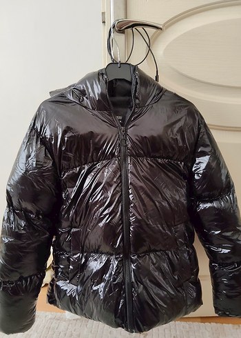 parlak şişme mont - Görsel 2