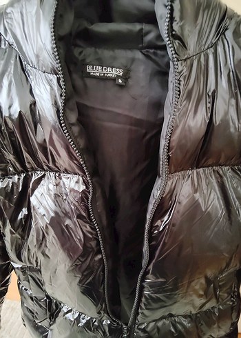 parlak şişme mont - Görsel 3