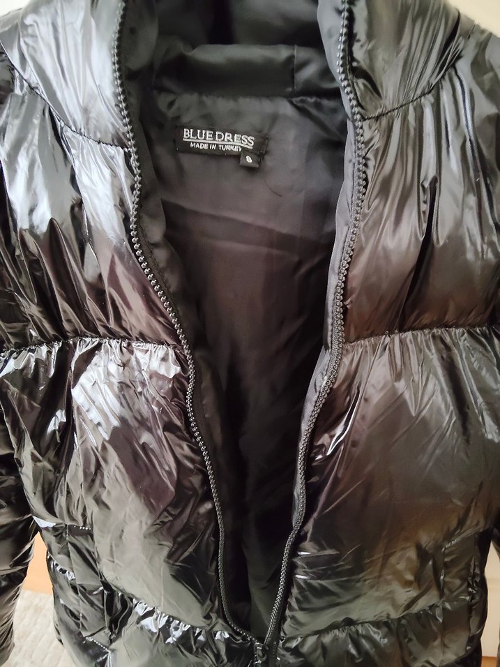 parlak şişme mont - Görsel 3