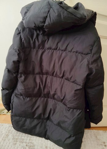 Düğmeli Siyah Kadın Kışlık Mont - Görsel 3