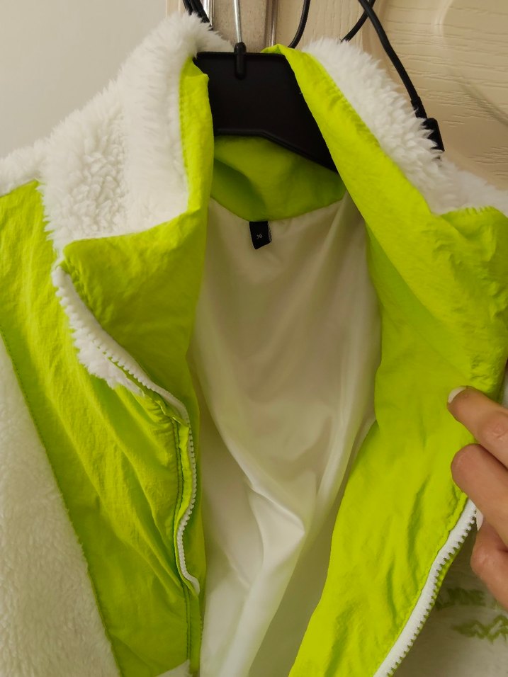 Beyaz Yumuşak Peluş Midi Ceket - Görsel 3