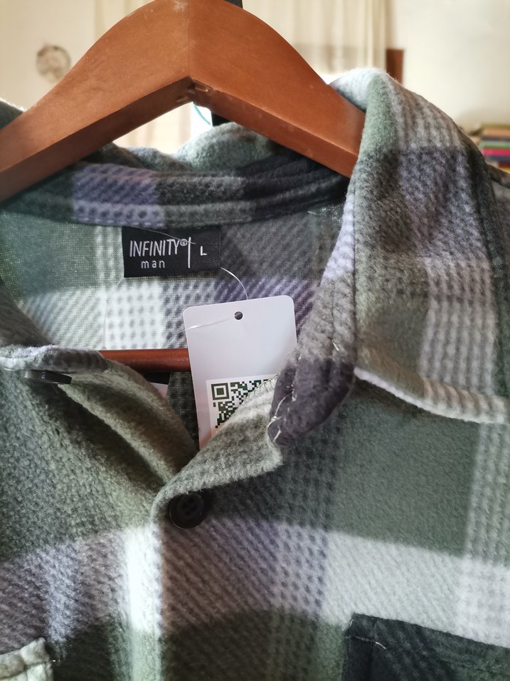 Gri Ekose Desenli Erkek Gömlek - Görsel 3