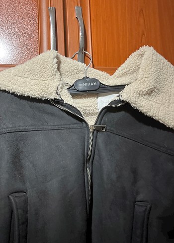 Kürklü Siyah Süet Mini Ceket - Görsel 3